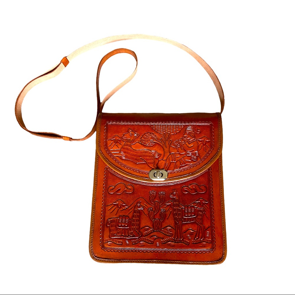 Hand Tooled Brazilian Leather bag